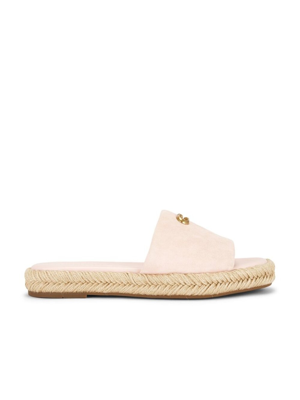 Coach Holly Sandal in Candy Pink Suede slide platform